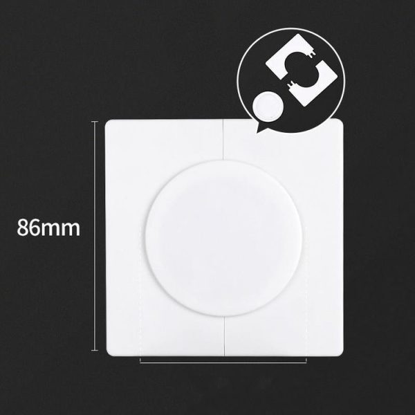 Square Air Conditioning Hole Decoration Cover Wall Hole Plug, Style: Split 5cm White - Image 2