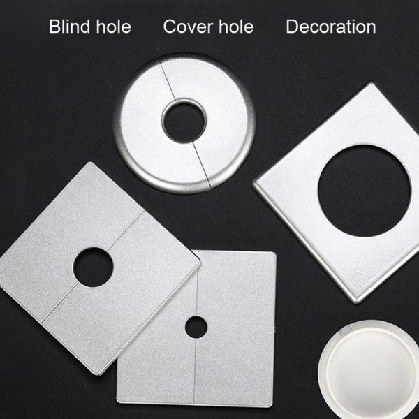 Square Air Conditioning Hole Decoration Cover Wall Hole Plug, Style: Split 5cm White - Image 4