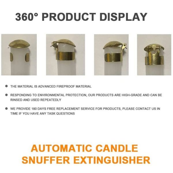 Automatic Candle Extinguisher Metal Candle Extinguishing Fire Clamp Candle Extinguisory Cover (Gold) - Image 4