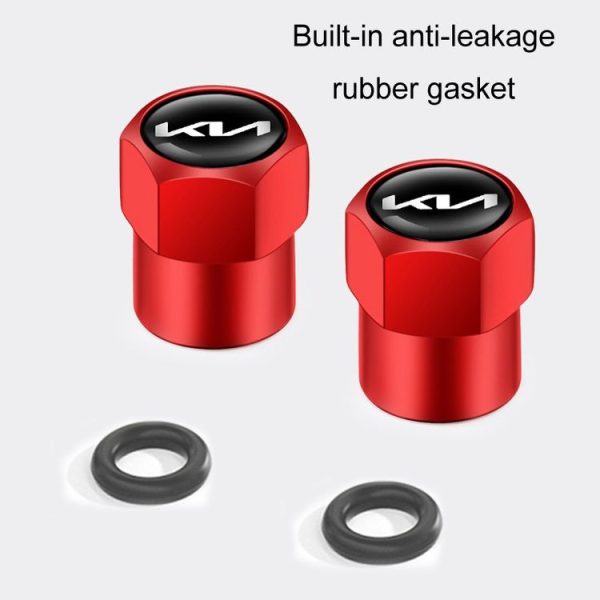 3sets / 12pcs For KIA KN Car Tire Valve Core Decorative Metal Cap (Black) - Image 4