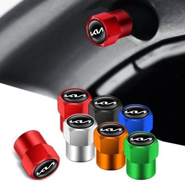 3sets / 12pcs For KIA KN Car Tire Valve Core Decorative Metal Cap (Black) - Image 9