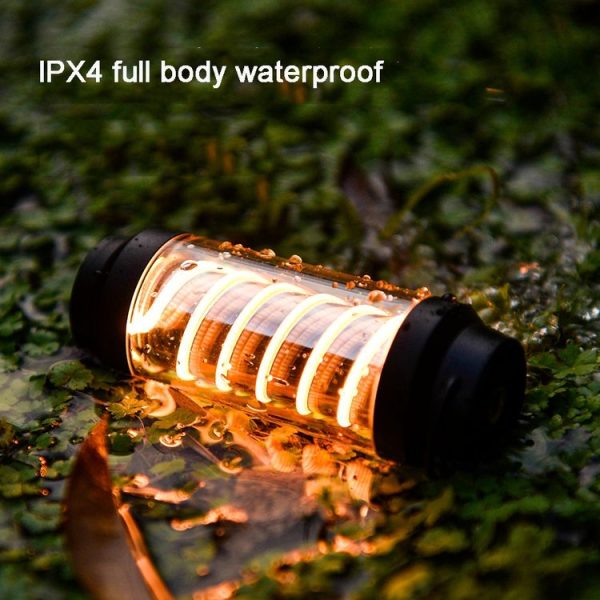Outdoor Camping Spiral Lamp Waterproof Lighting Multifunctional Tent Hanging Lamp (Dark Black) - Image 4
