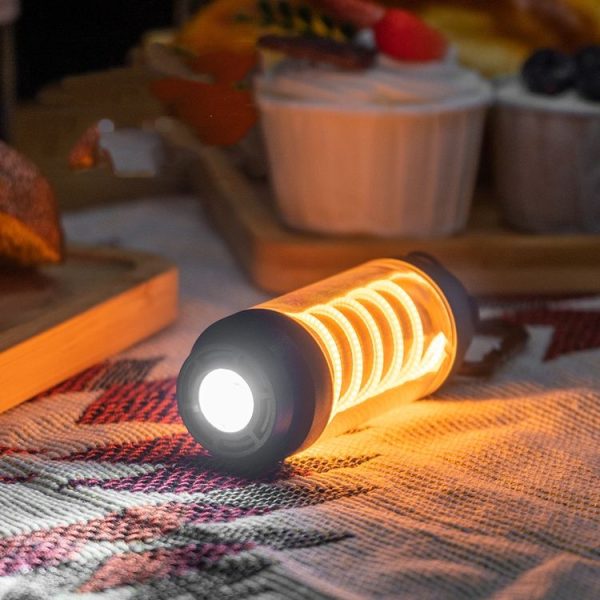 Outdoor Camping Spiral Lamp Waterproof Lighting Multifunctional Tent Hanging Lamp (Dark Black) - Image 6