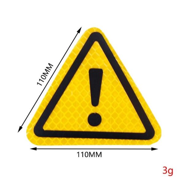 Car Tail Triangle Reflective Stickers Safety Warning Danger Signs Car Stickers (Red) - Image 3