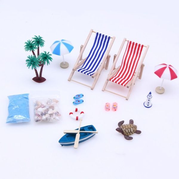 A Style Mini Beach Set Miniature Model Ornament Summer Ocean Simulation Scene Photo Decoration Props - Image 4
