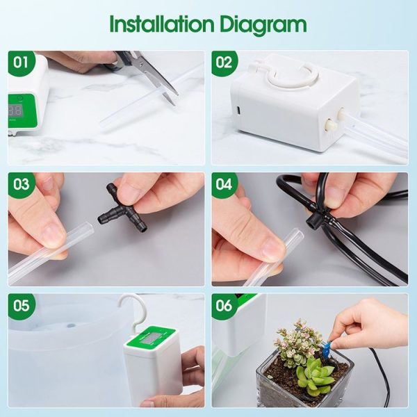 Household Intelligent Drip Irrigation Automatic Watering Timing Machine, Specification: Water 2 Potted Plants - Image 14