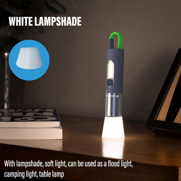 XHP50 Lamp Bead Super Bright LED Flashlight Telescopic Zoom Waterproof Torch With Lampshade - Image 2