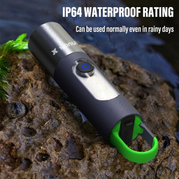 XHP50 Lamp Bead Super Bright LED Flashlight Telescopic Zoom Waterproof Torch With Lampshade - Image 6