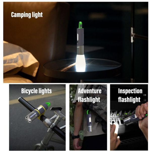 XHP50 Lamp Bead Super Bright LED Flashlight Telescopic Zoom Waterproof Torch With Lampshade - Image 7