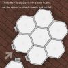 Remote Control Honeycomb Light LED Color Changing Colorful Wall Decoration Light, Shape: Triangular 3pack - Image 8