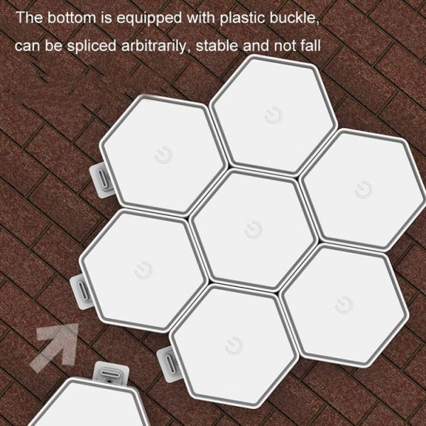 Remote Control Honeycomb Light LED Color Changing Colorful Wall Decoration Light, Shape: Triangular 3pack - Image 8