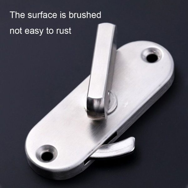 304 Stainless Steel Slot 90 Degrees Right Angle Migration Door Hook Lock - Image 3