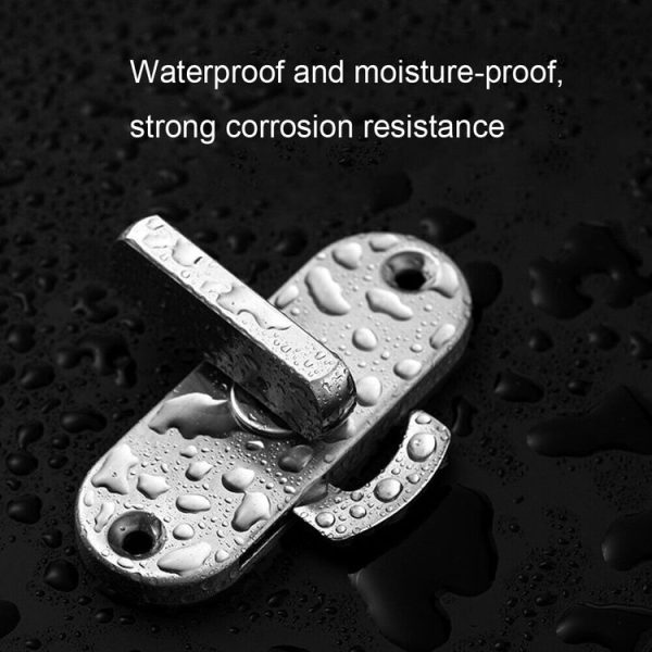 304 Stainless Steel Slot 90 Degrees Right Angle Migration Door Hook Lock - Image 5