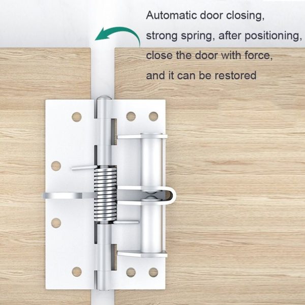 4 Inch Multifunctional Door Closer Automatic Door Closing Hinge, Color: Color Steel Silver - Image 8