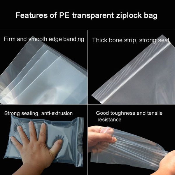 4 x 6cm 100pcs Perforated Ziplock Bag Thickened Transparent Packaging Bag Plastic Sealed Bag (Upper Hole) - Image 4