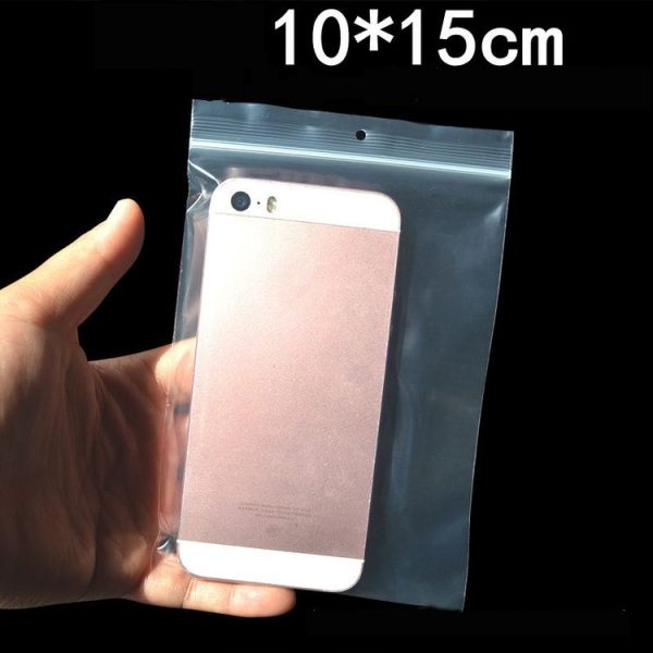 4 x 6cm 100pcs Perforated Ziplock Bag Thickened Transparent Packaging Bag Plastic Sealed Bag (Upper Hole) - Image 5