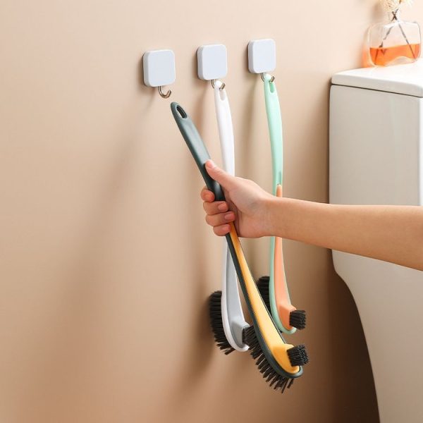 Double-sided Soft Hair Toilet Brush Toilet Long Handle Cleaning Brush (Dark Green) - Image 10