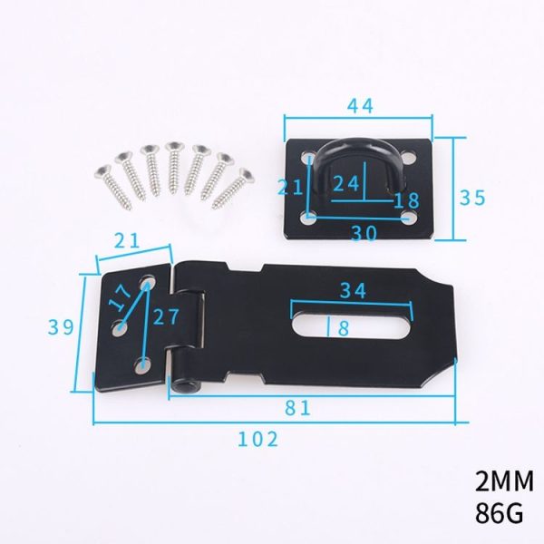 3 inch Buckle 201 Stainless Steel Waterproof Lock Cabinet Door Hanging Lock Tool - Image 2