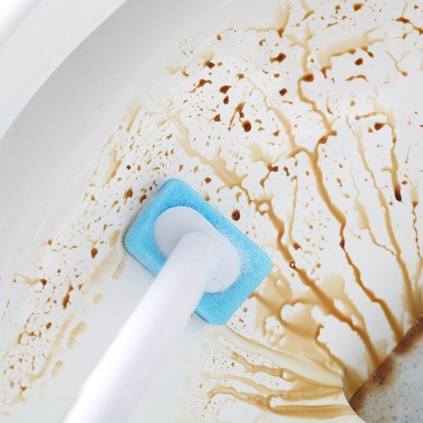 Household Wall Mounted Long Handle Disposable Toilet Brush Set (White) - Image 10