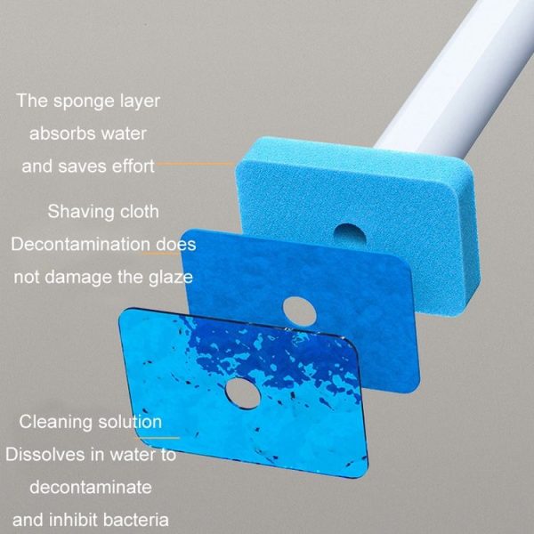 Household Wall Mounted Long Handle Disposable Toilet Brush Set (White) - Image 6