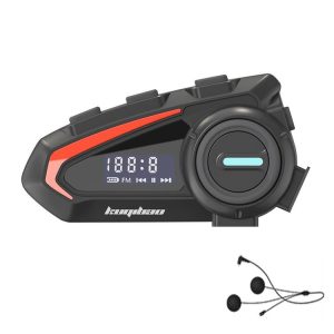 KUQIBAO Motorcycle Helmet Waterproof Bluetooth Headset With Screen (Hard Microphone)