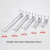 Stainless Steel Color Dual Line Meged Hook, Size: 10cm - Image 3