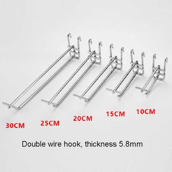 Stainless Steel Color Dual Line Meged Hook, Size: 10cm - Image 3