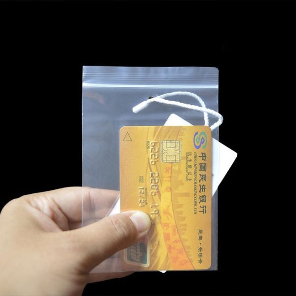 100pcs Perforated Ziplock Bag Thickened Transparent Packaging Bag Plastic Sealed Bag 8 x 18cm 12 Silk Lower Hole - Image 4