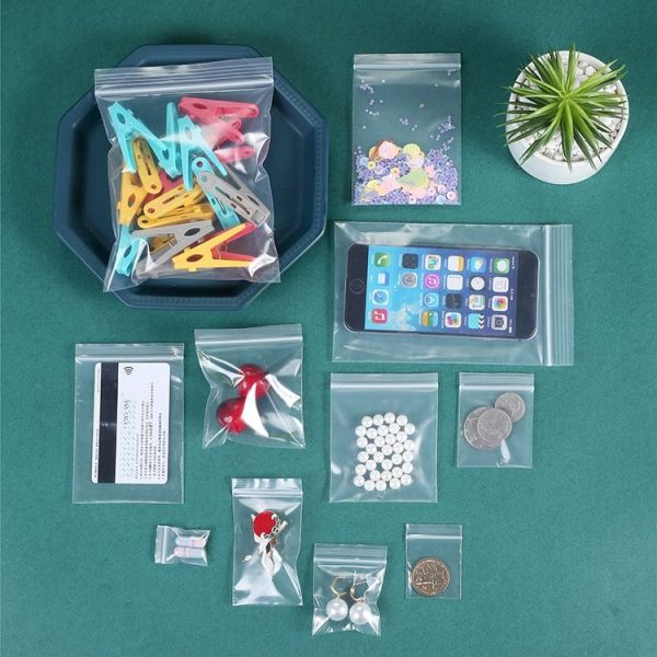 100pcs Perforated Ziplock Bag Thickened Transparent Packaging Bag Plastic Sealed Bag 8 x 18cm 12 Silk Lower Hole - Image 6