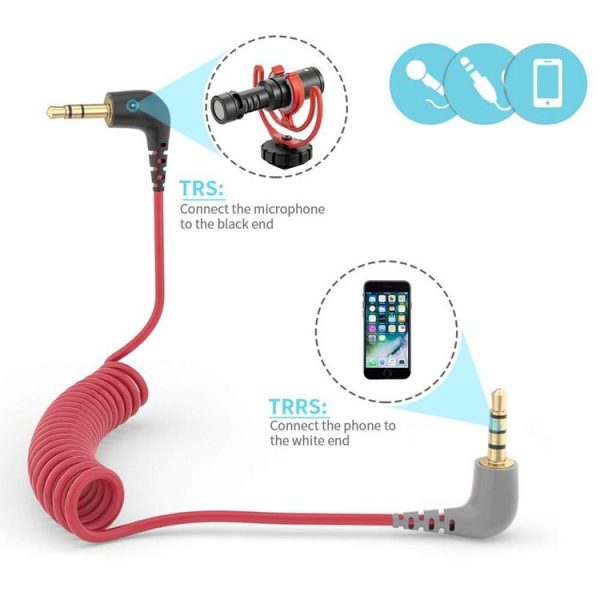 BOYA / RODE SC7 TRS to TRRS Wireless Lavalier Microphone Cable - Image 5