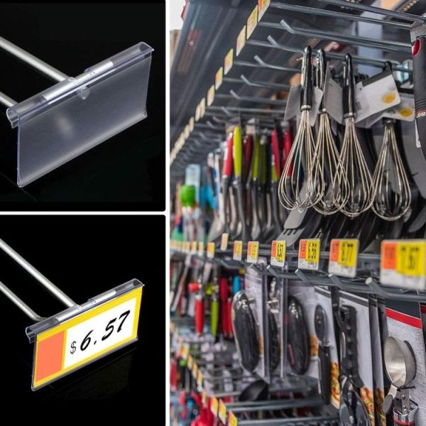 10pcs / Pack 42 x 60mm Supermarket Double Line Price Tag Display - Image 8