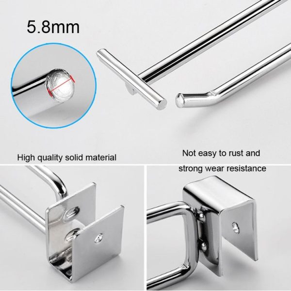 10cm Square Tube Dual Line Hook Supermarket Hook - Image 6