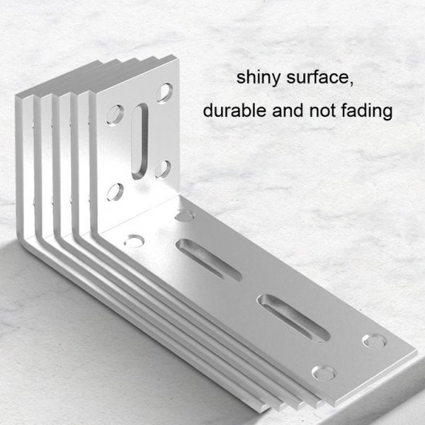 Thickened Angle Code Right Angle Hanging Cabinet Partition, Style: Small Silver - Image 5