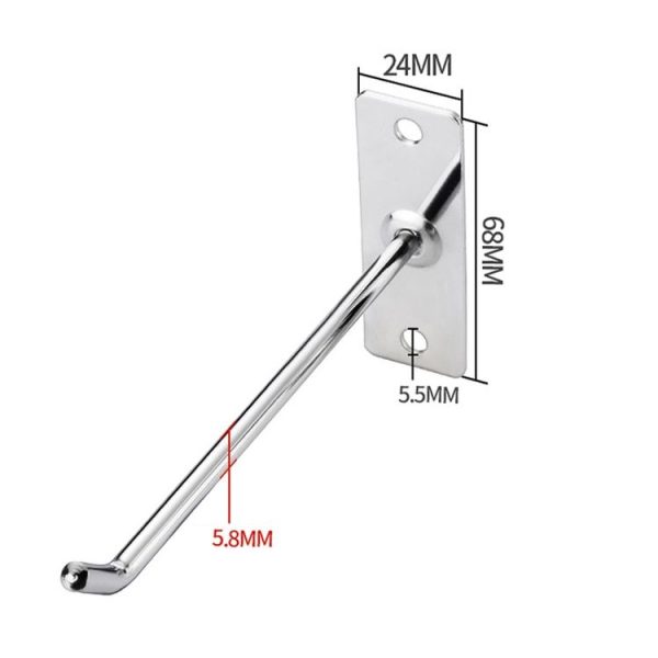 10cm 2pcs 6mm Thick Nail Wall Display Jewelry Hooks Single Wire Hook - Image 3