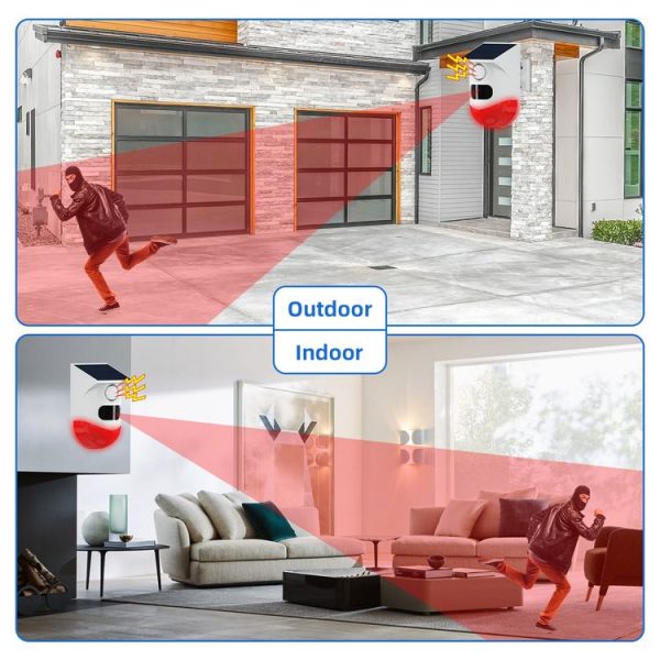 CT80WR Tuya WiFi Model Infrared Motion Detector Solar Outdoor PIR Wireless Strobe Siren Detector Sound Alarm - Image 10