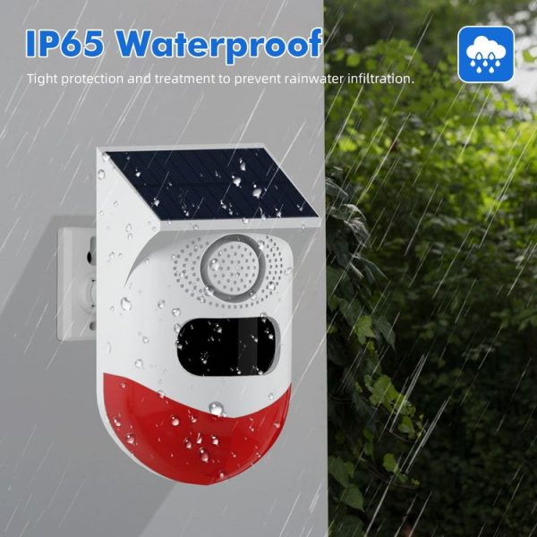 CT80WR Tuya WiFi Model Infrared Motion Detector Solar Outdoor PIR Wireless Strobe Siren Detector Sound Alarm - Image 8