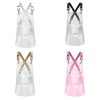 30 Silk Short 60cm Transparent TPU Apron Solid Color Webbing Adjustable Work Apron (Transparent + White Webbing) - Image 2