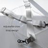 30 Silk Short 60cm Transparent TPU Apron Solid Color Webbing Adjustable Work Apron (Transparent + White Webbing) - Image 5