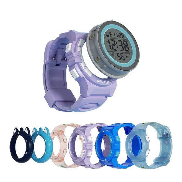 Changing Case Electronic Watch Mini Cartoon Alarm Clock Waterproof Watch (Girl) - Image 3