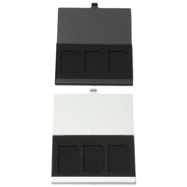 3SD Aluminum Alloy Memory Card Case Card Box Holders (Black) - Image 3