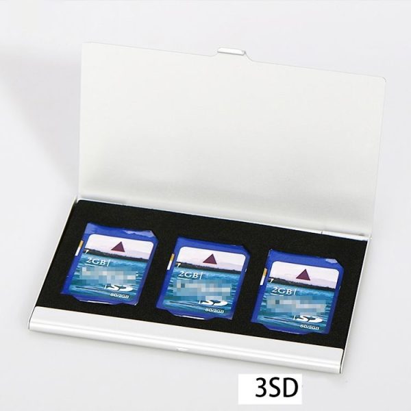 3SD Aluminum Alloy Memory Card Case Card Box Holders (Black) - Image 5