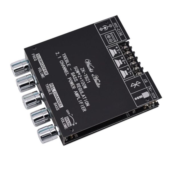 ZK-TB21 TPA3116D2 High & Low Pitch Adjustment 2.1 Channel Bluetooth Full Digital Power Amplifier Module - Image 2