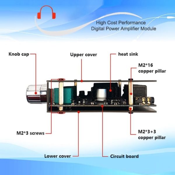 ZK-TB21 TPA3116D2 High & Low Pitch Adjustment 2.1 Channel Bluetooth Full Digital Power Amplifier Module - Image 6