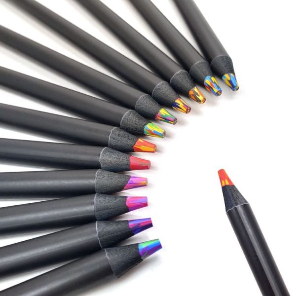 12pcs / Set Rainbow Pencils Wooden Colored Pencil For Kids Adults Art Drawing - Image 3
