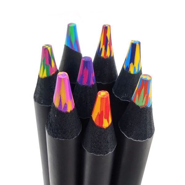 8 In 1 Rainbow Pencils Set Wooden Colored Pencil for Kids Adults Art Drawing - Image 2