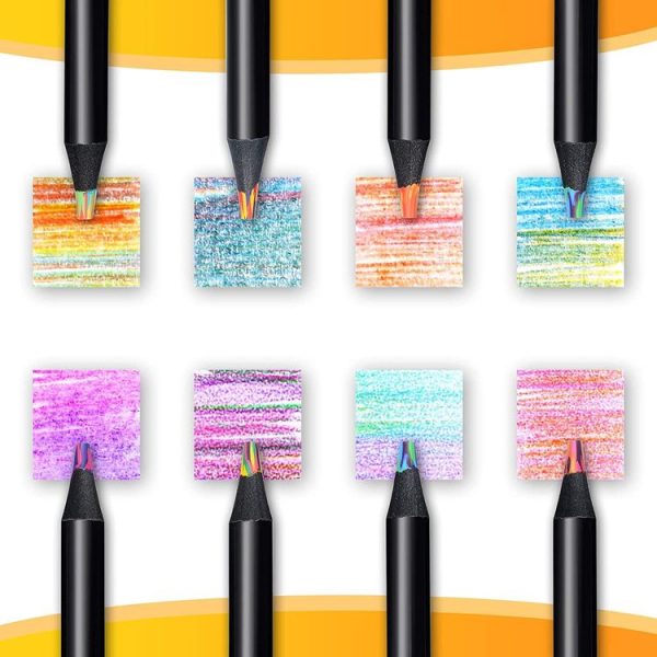 8 In 1 Rainbow Pencils Set Wooden Colored Pencil for Kids Adults Art Drawing - Image 4