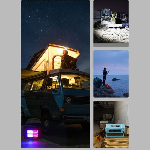Solar Flood Light Portable Flashlight Emergency Work Light (Orange) - Image 11
