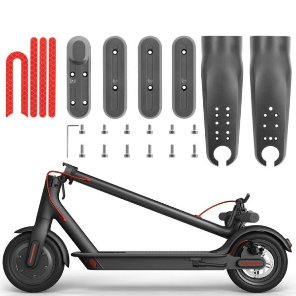 Xiaomi M365 / PRO / 1S Skateboard Accessories Front Fork Plastic Protection Cover Reflecting Bar Set (White) - Image 5
