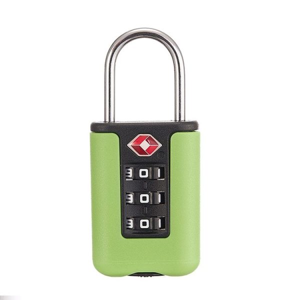 TSA Customs Code Lock Travel Luggage Lock Mini Contrast Color Design Combination Padlock (Light Green)