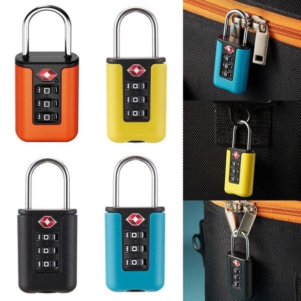 TSA Customs Code Lock Travel Luggage Lock Mini Contrast Color Design Combination Padlock (Light Green) - Image 2